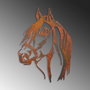 Wallity Horse - 1 Escultura de Pared de Metal Multicolor
